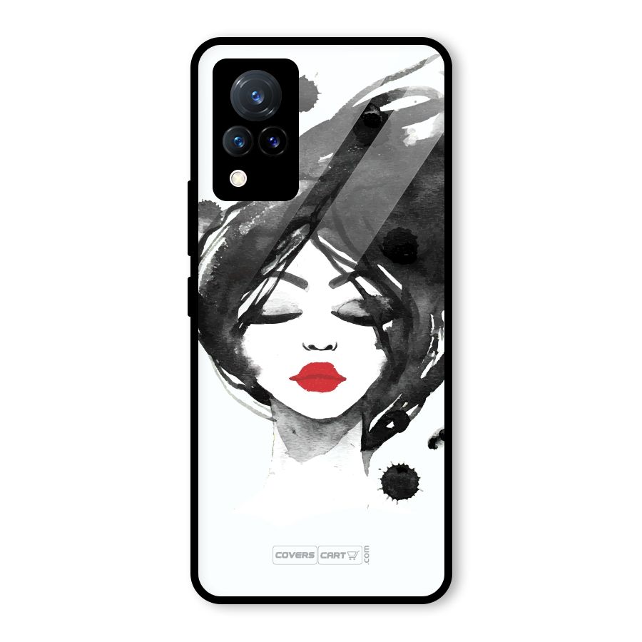 Sassy Girl Glass Back Case for Vivo V21 5G