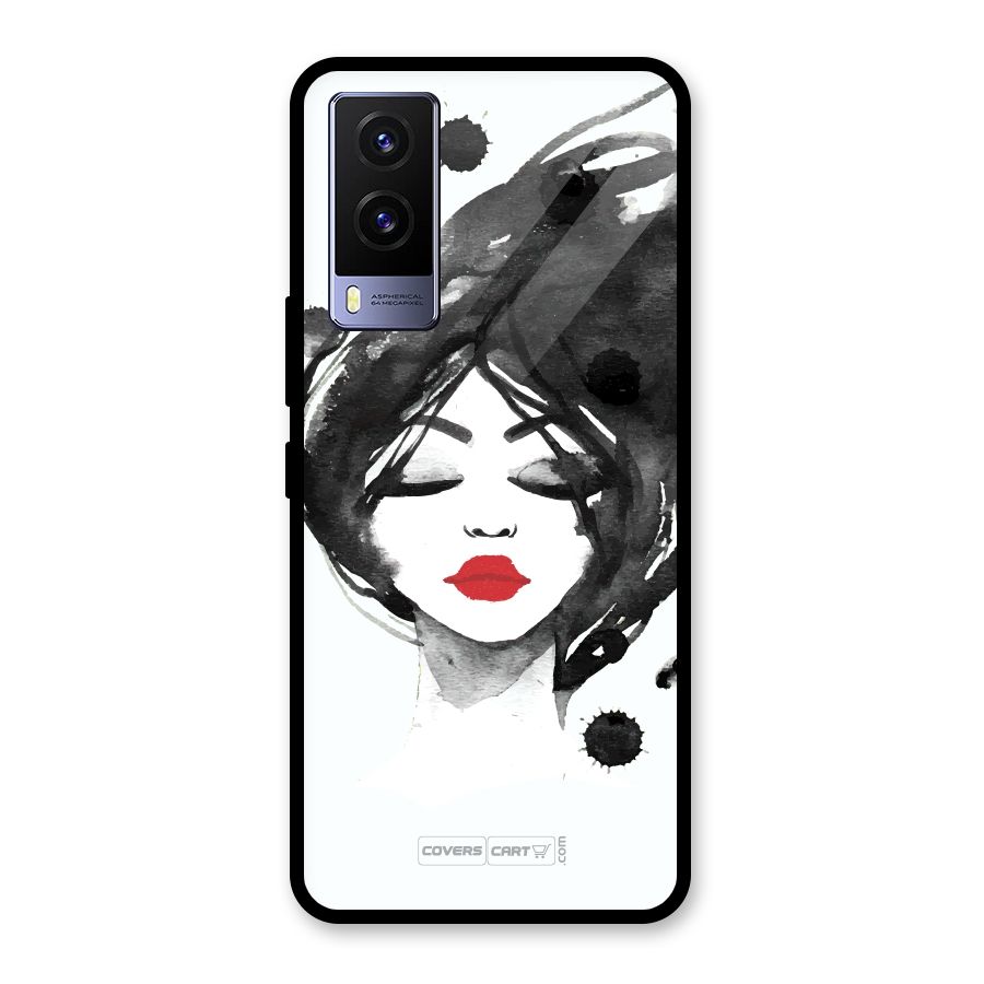 Sassy Girl Glass Back Case for Vivo V21e 5G