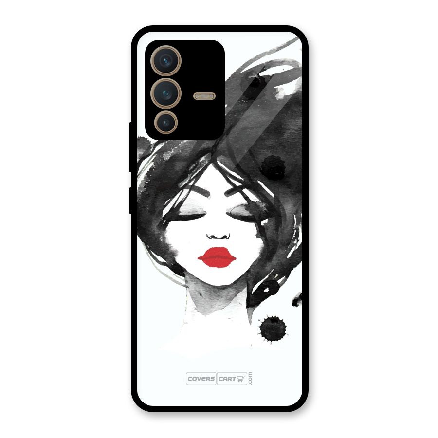 Sassy Girl Glass Back Case for Vivo V23 5G