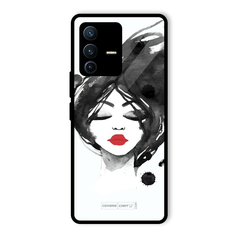 Sassy Girl Glass Back Case for Vivo V23 Pro