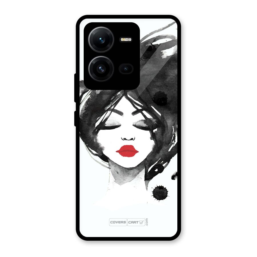 Sassy Girl Glass Back Case for Vivo V25