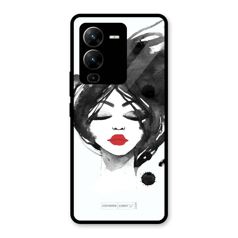 Sassy Girl Glass Back Case for Vivo V25 Pro