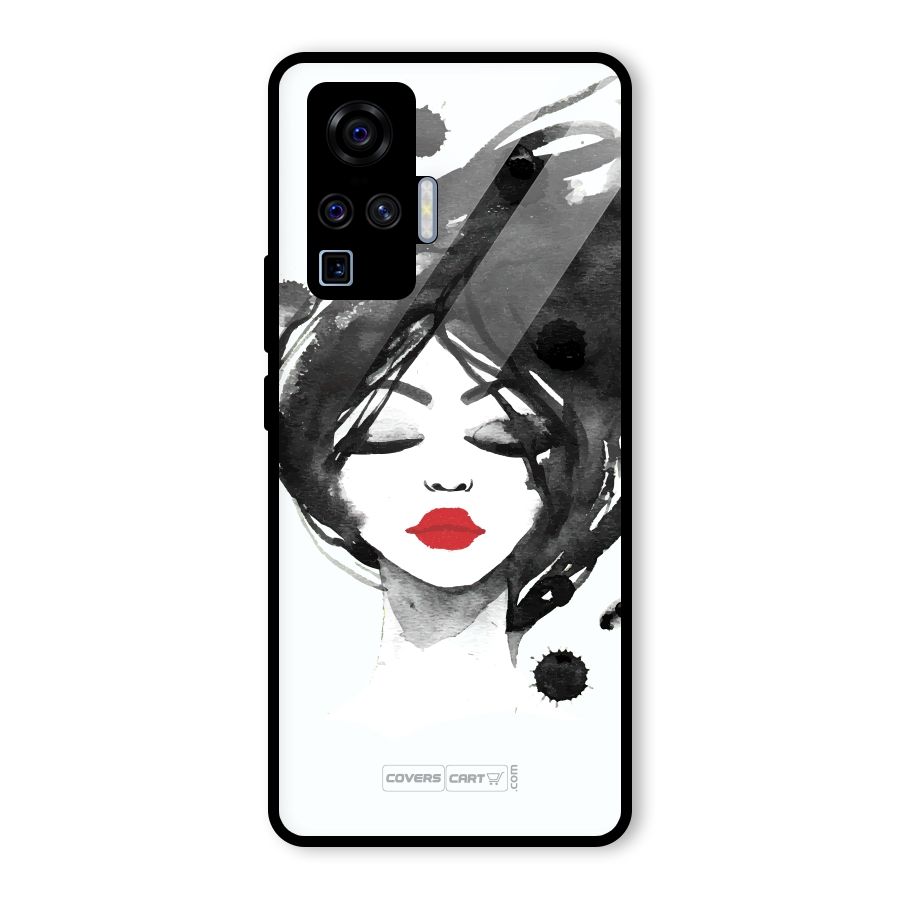 Sassy Girl Glass Back Case for Vivo X50 Pro