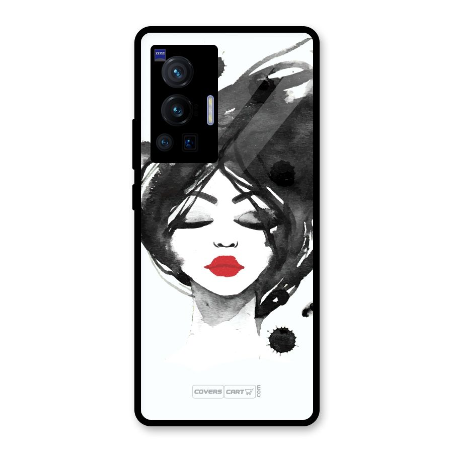 Sassy Girl Glass Back Case for Vivo X70 Pro