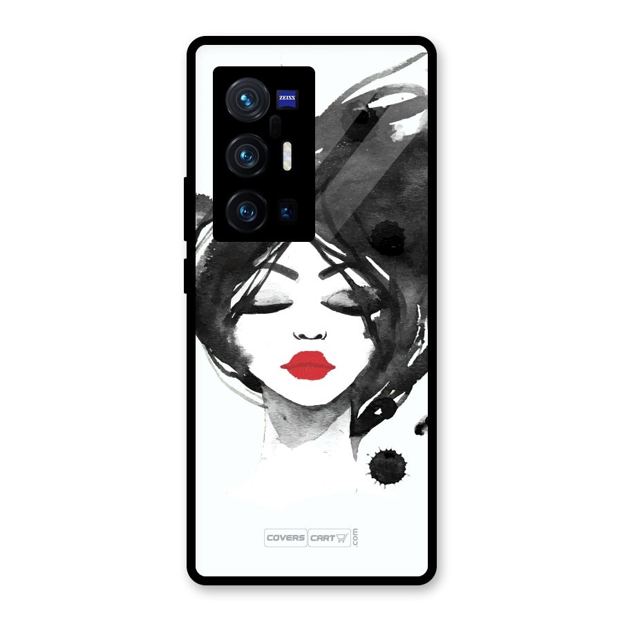 Sassy Girl Glass Back Case for Vivo X70 Pro Plus