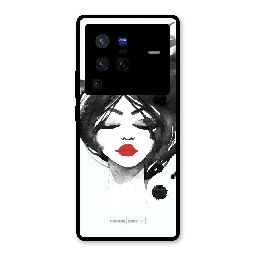 Sassy Girl Glass Back Case for Vivo X80 Pro