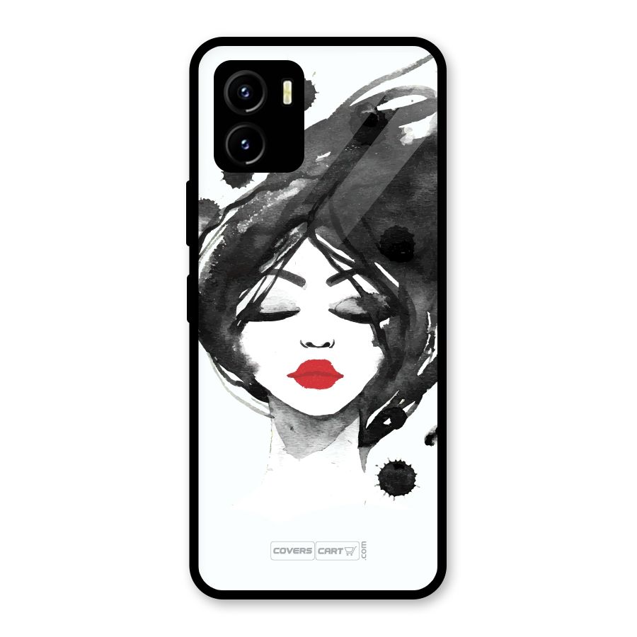 Sassy Girl Glass Back Case for Vivo Y15s