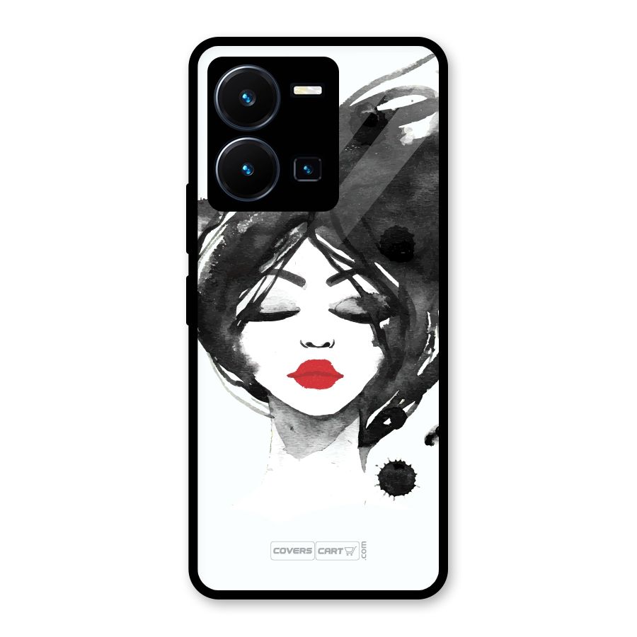 Sassy Girl Glass Back Case for Vivo Y35