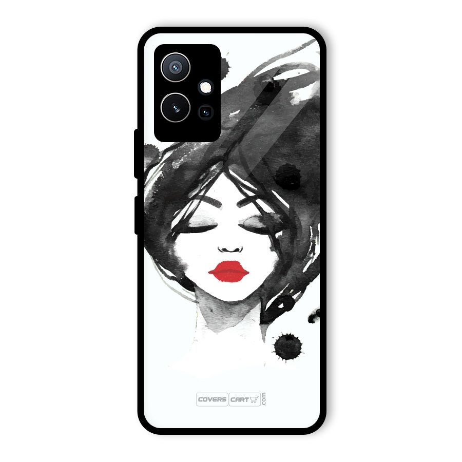 Sassy Girl Glass Back Case for Vivo Y75 5G