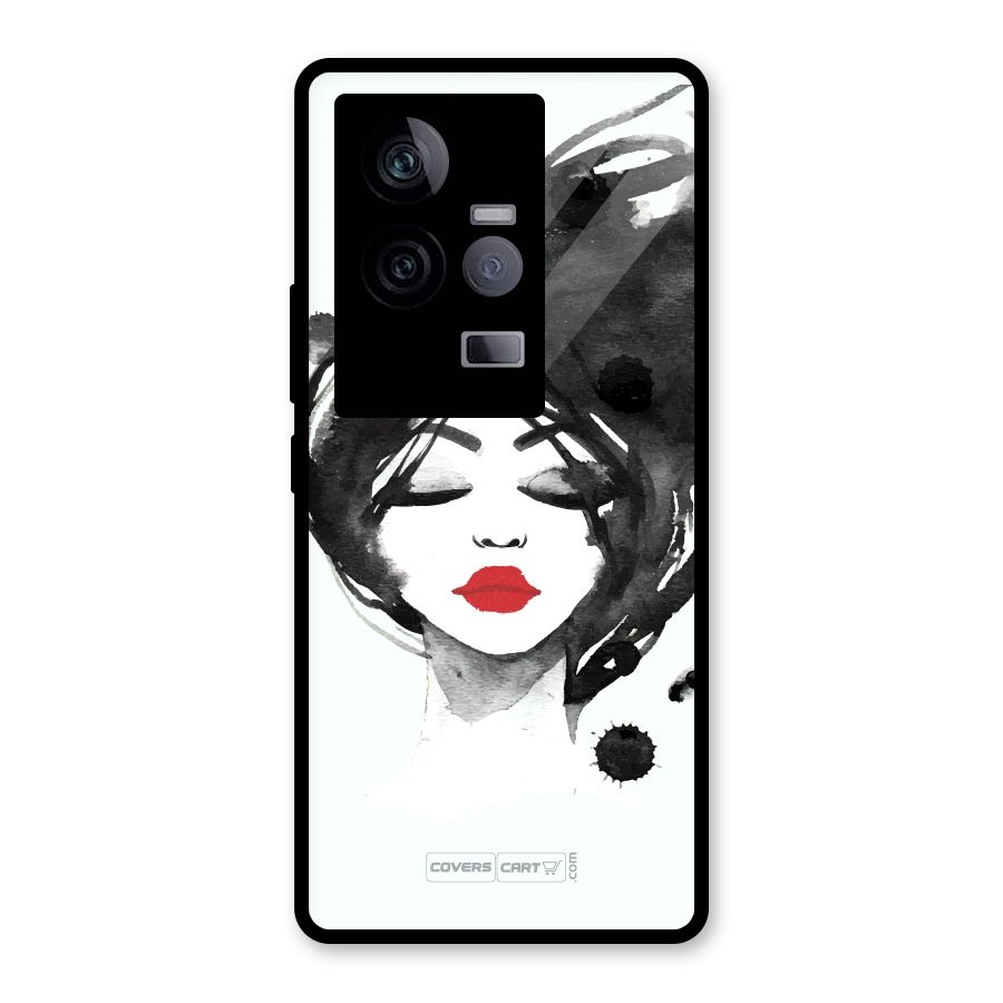 Sassy Girl Glass Back Case for Vivo iQOO 11 5G
