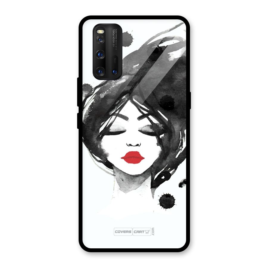 Sassy Girl Glass Back Case for Vivo iQOO 3