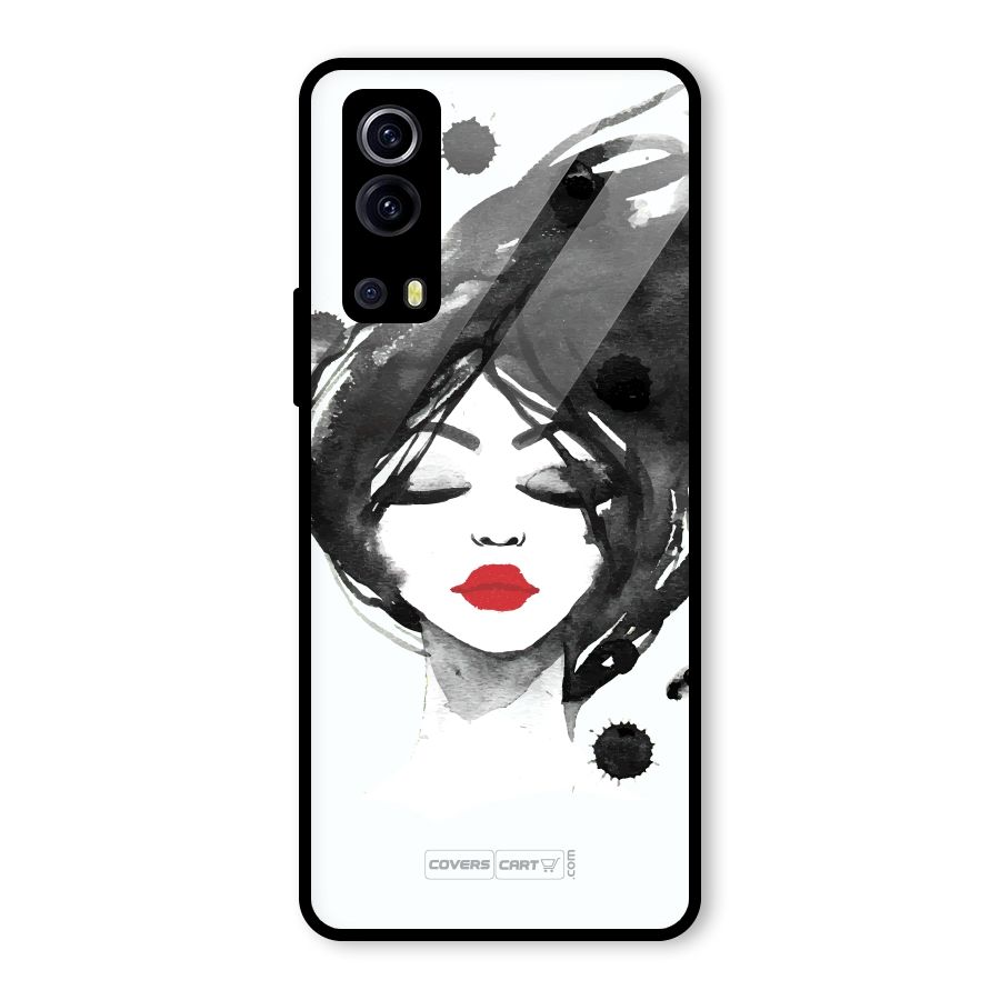 Sassy Girl Glass Back Case for Vivo iQOO Z3