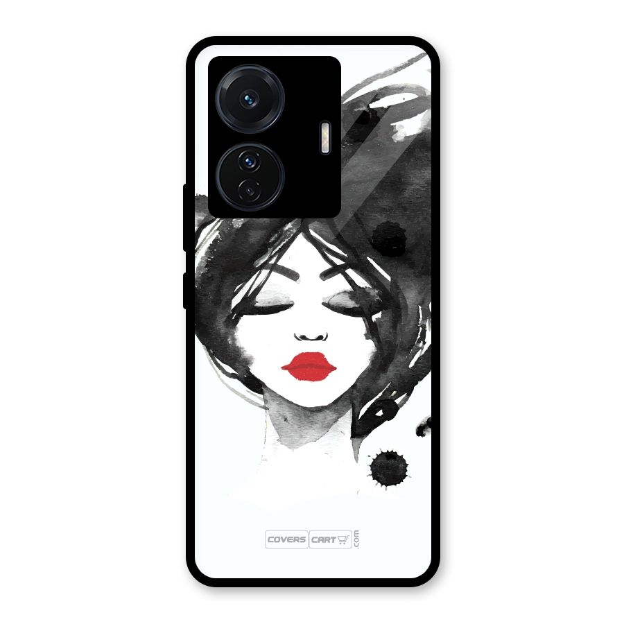 Sassy Girl Glass Back Case for Vivo iQOO Z6 Pro
