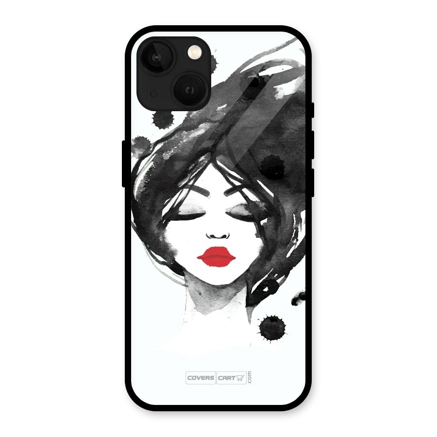 Sassy Girl Glass Back Case for iPhone 13