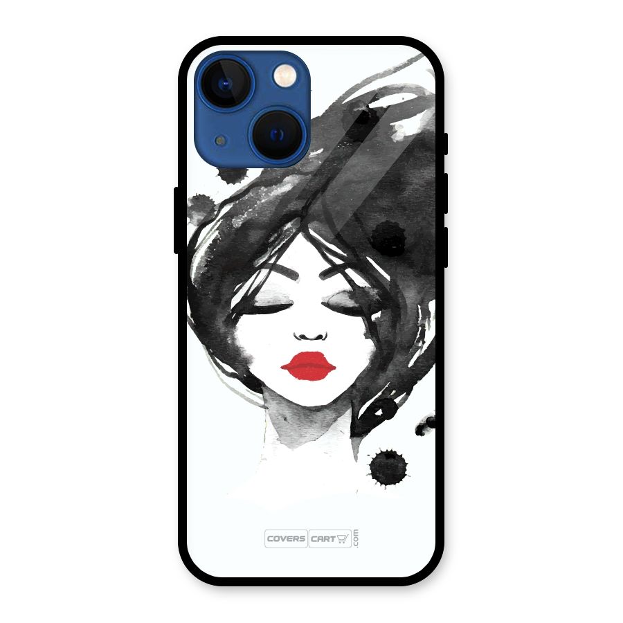Sassy Girl Glass Back Case for iPhone 13 Mini