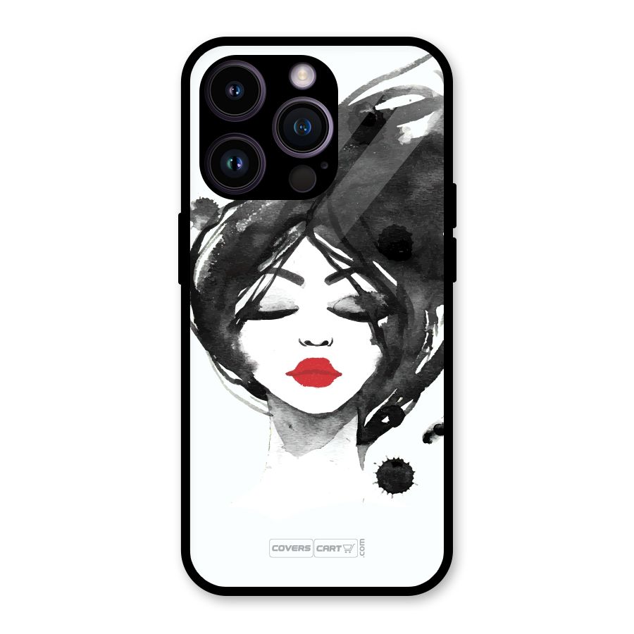 Sassy Girl Glass Back Case for iPhone 14 Pro