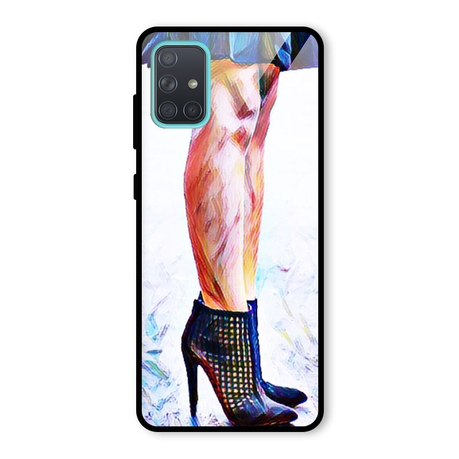 Sassy Heels Glass Back Case for Galaxy A71