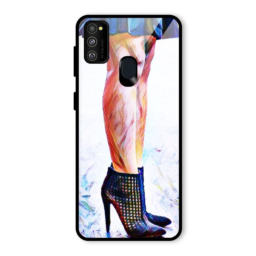 Sassy Heels Glass Back Case for Galaxy M30s