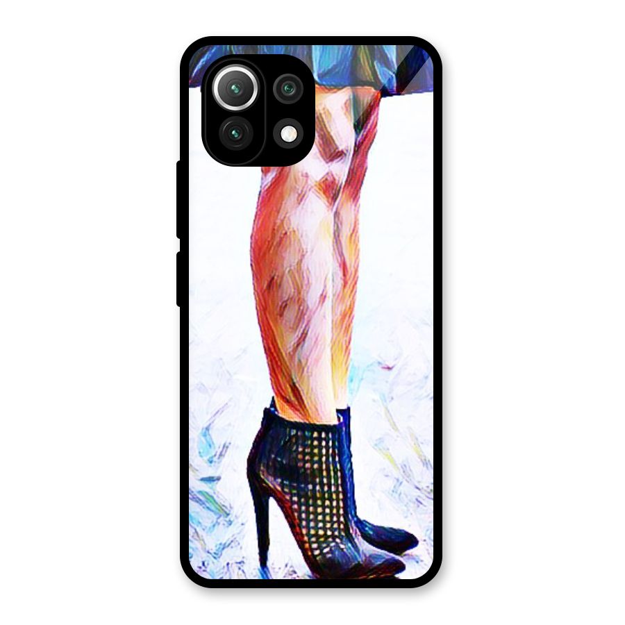 Sassy Heels Glass Back Case for Mi 11 Lite