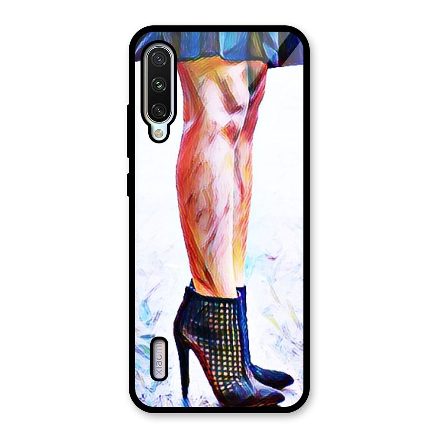 Sassy Heels Glass Back Case for Mi A3