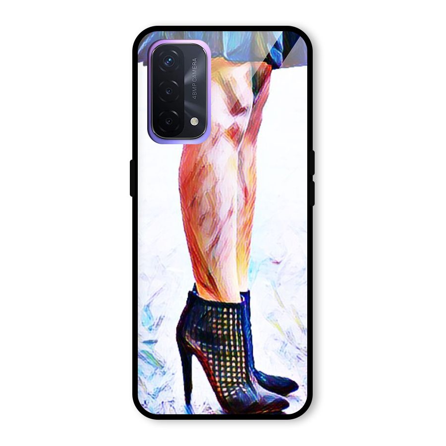 Sassy Heels Glass Back Case for Oppo A74 5G