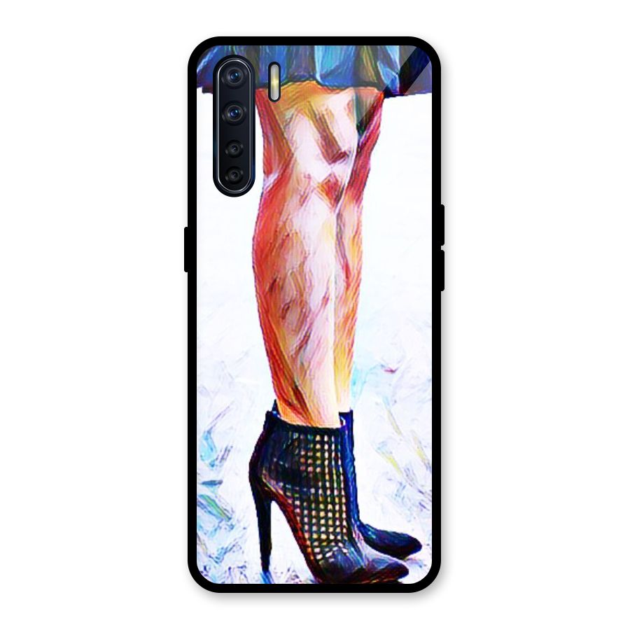Sassy Heels Glass Back Case for Oppo F15
