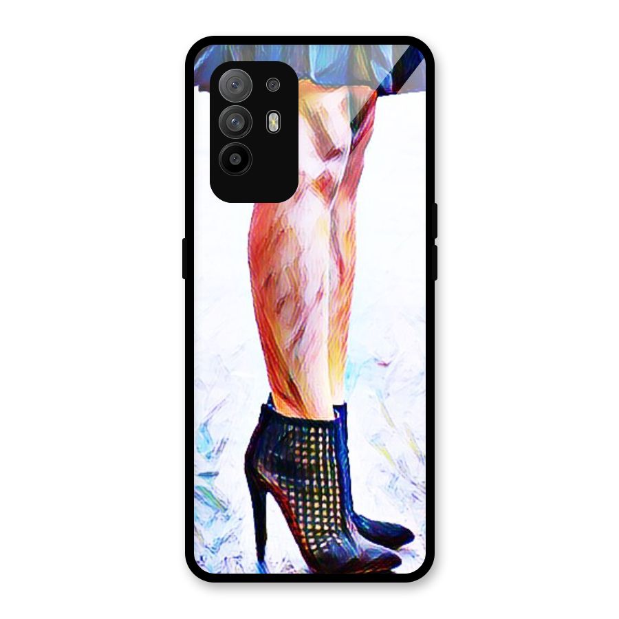 Sassy Heels Glass Back Case for Oppo F19 Pro Plus 5G