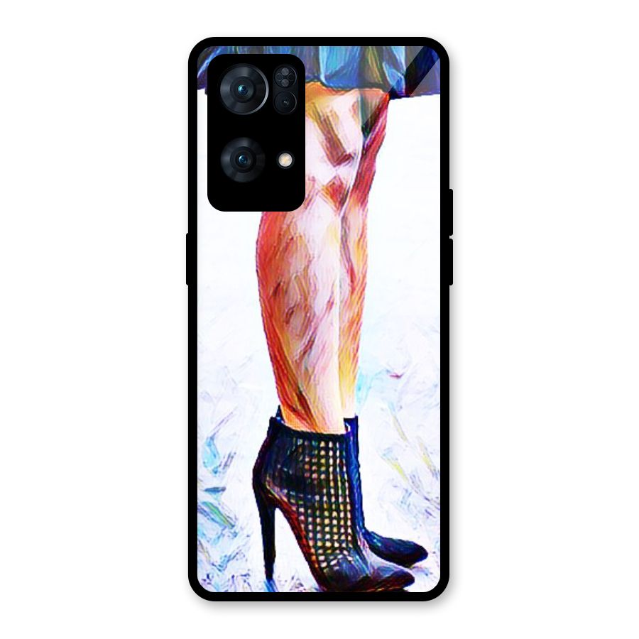 Sassy Heels Glass Back Case for Oppo Reno7 Pro 5G