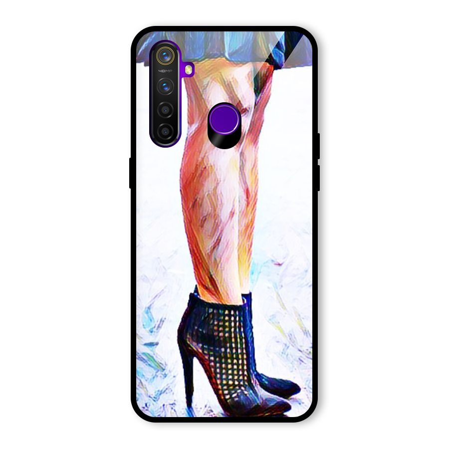 Sassy Heels Glass Back Case for Realme 5 Pro
