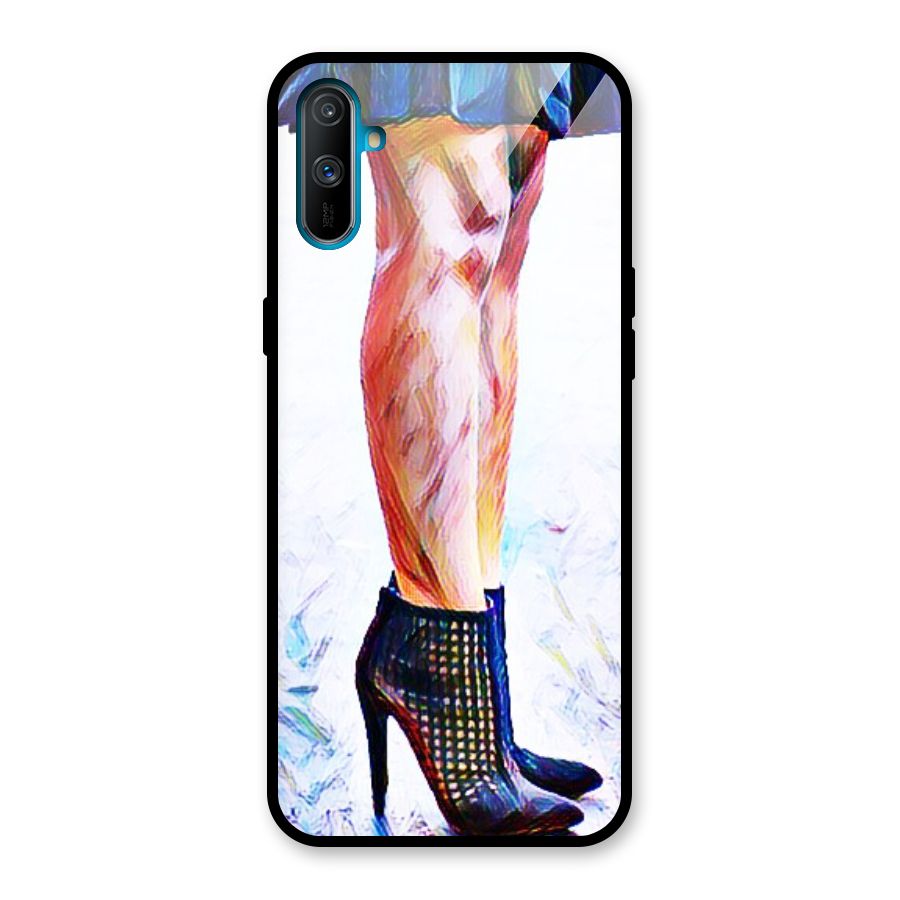 Sassy Heels Glass Back Case for Realme C3