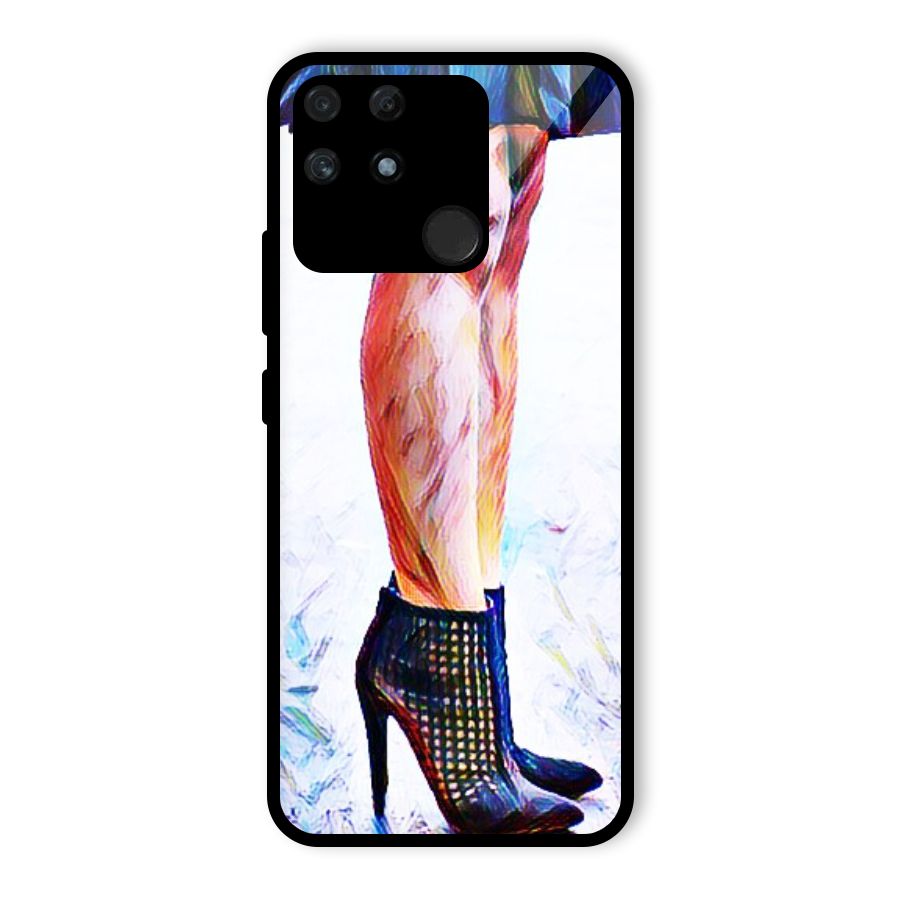 Sassy Heels Glass Back Case for Realme Narzo 50A