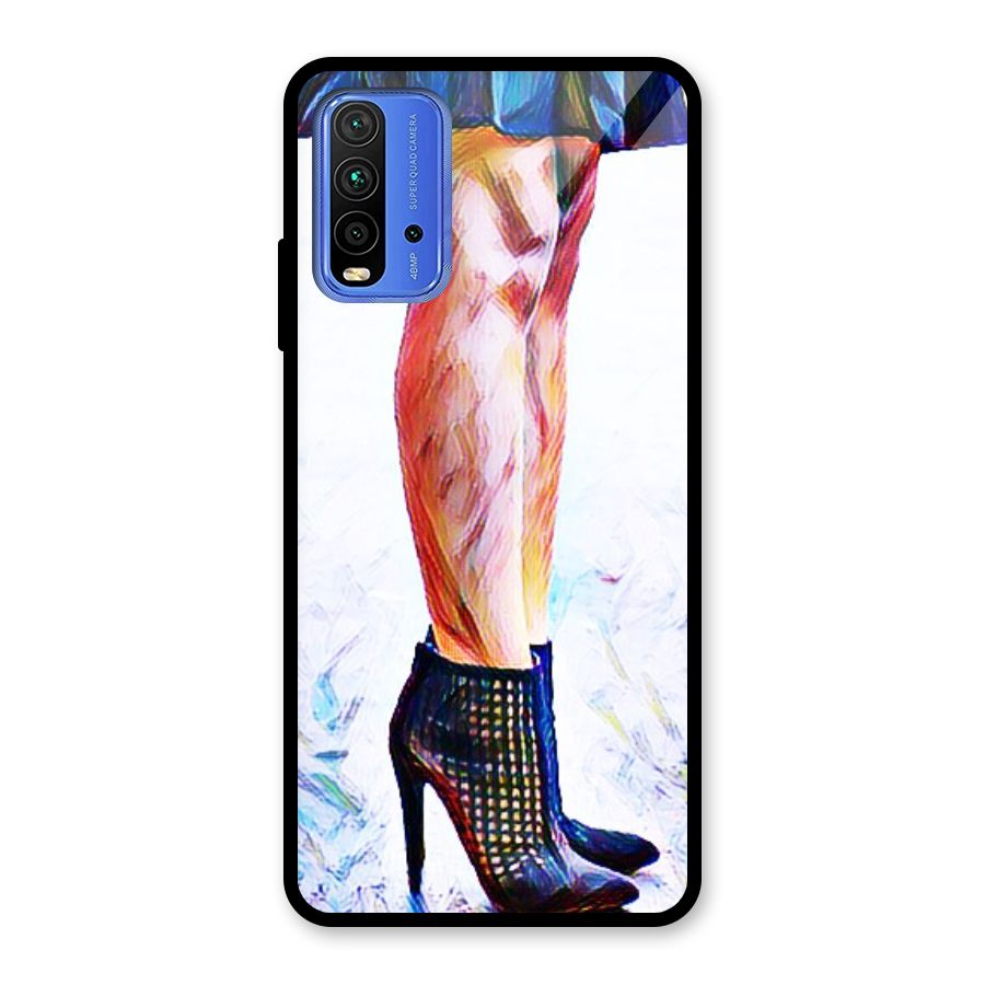 Sassy Heels Glass Back Case for Redmi 9 Power