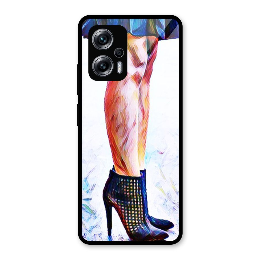 Sassy Heels Glass Back Case for Redmi K50i