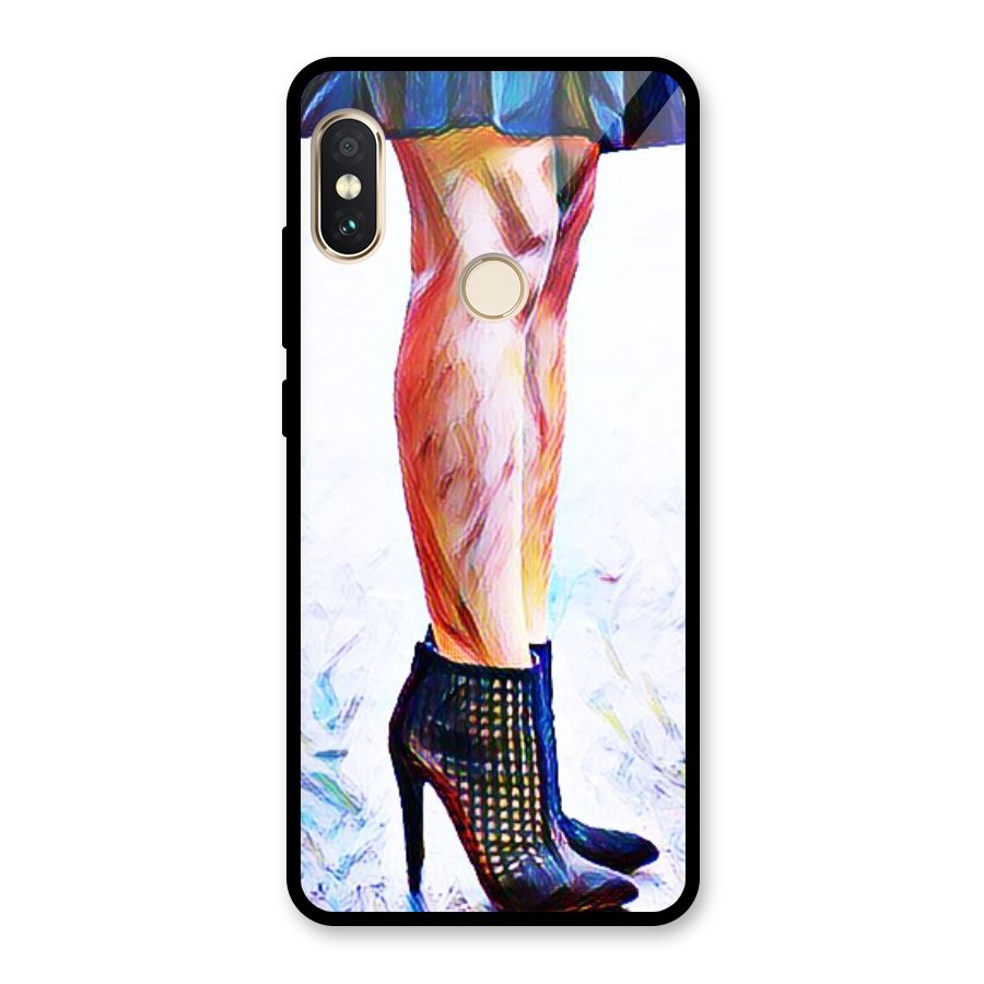 Sassy Heels Glass Back Case for Redmi Note 5 Pro
