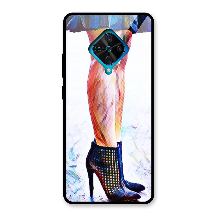 Sassy Heels Glass Back Case for Vivo S1 Pro