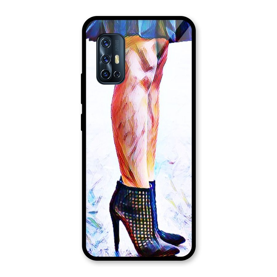 Sassy Heels Glass Back Case for Vivo V17