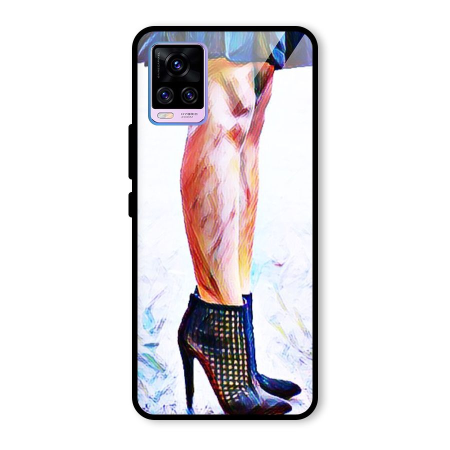 Sassy Heels Glass Back Case for Vivo V20 Pro