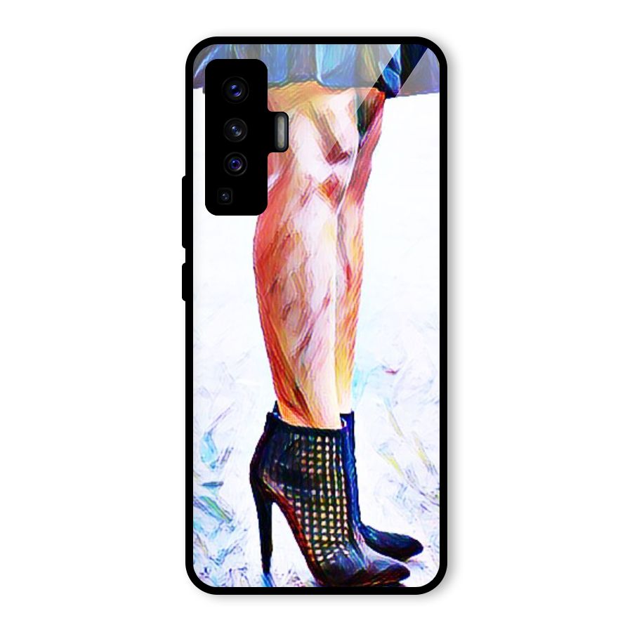 Sassy Heels Glass Back Case for Vivo X50