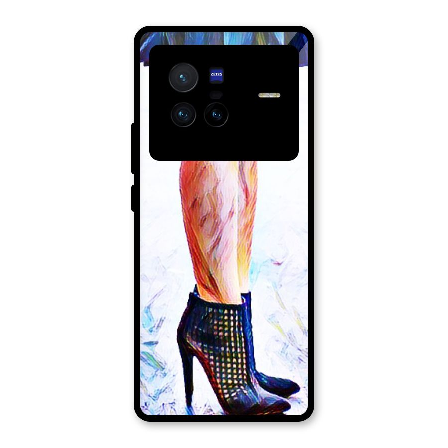 Sassy Heels Glass Back Case for Vivo X80