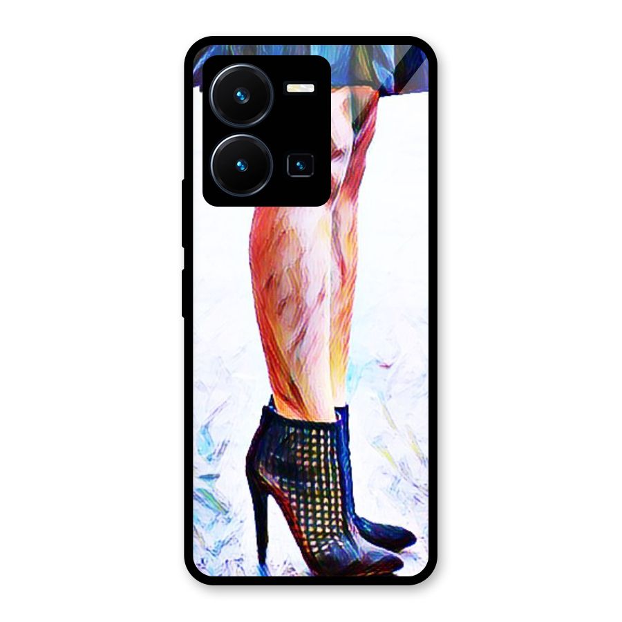 Sassy Heels Glass Back Case for Vivo Y35