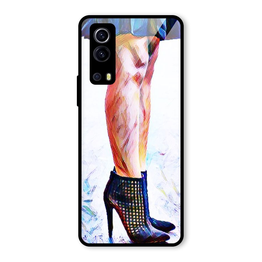 Sassy Heels Glass Back Case for Vivo iQOO Z3