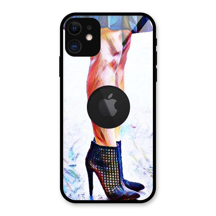 Sassy Heels Glass Back Case for iPhone 11 Logo Cut