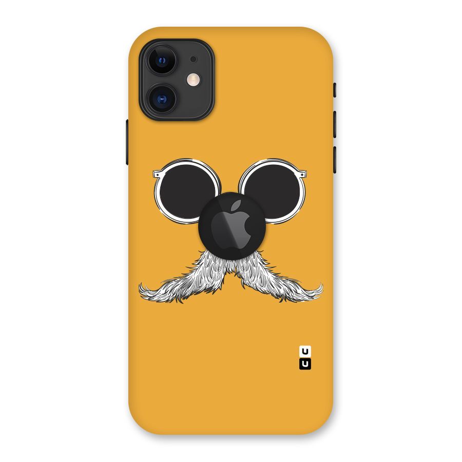 Sassy Mustache Back Case for iPhone 11 Logo Cut