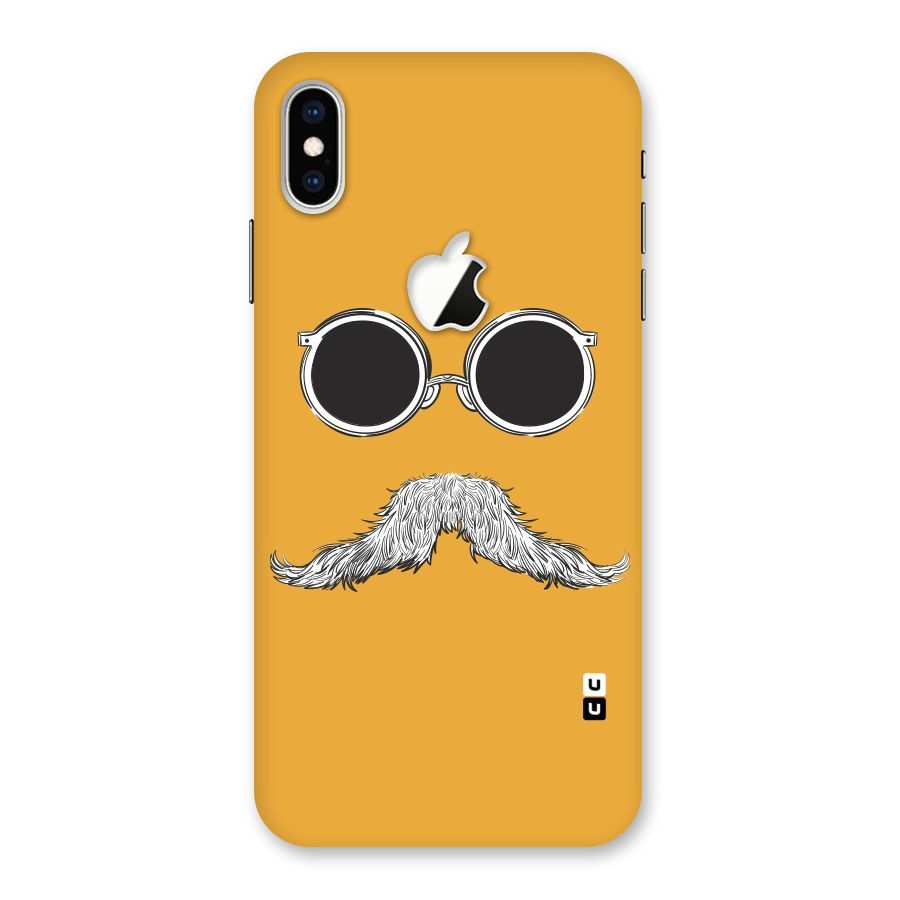 Sassy Mustache Back Case for iPhone XS Max Apple Cut