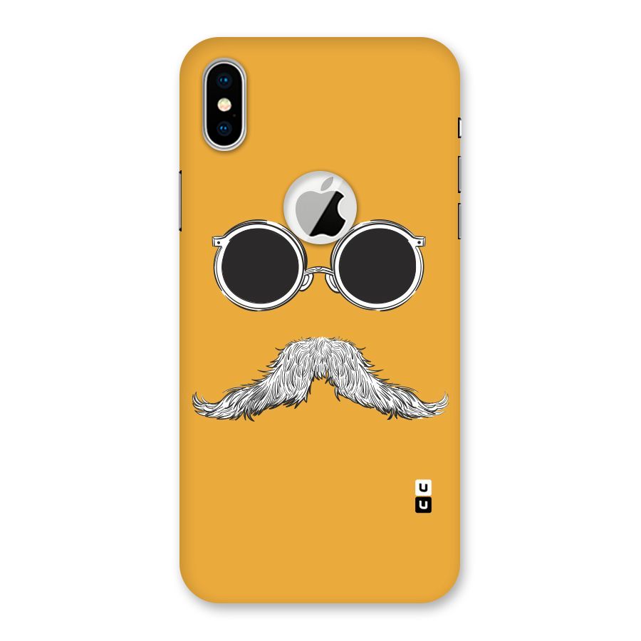 Sassy Mustache Back Case for iPhone X Logo Cut
