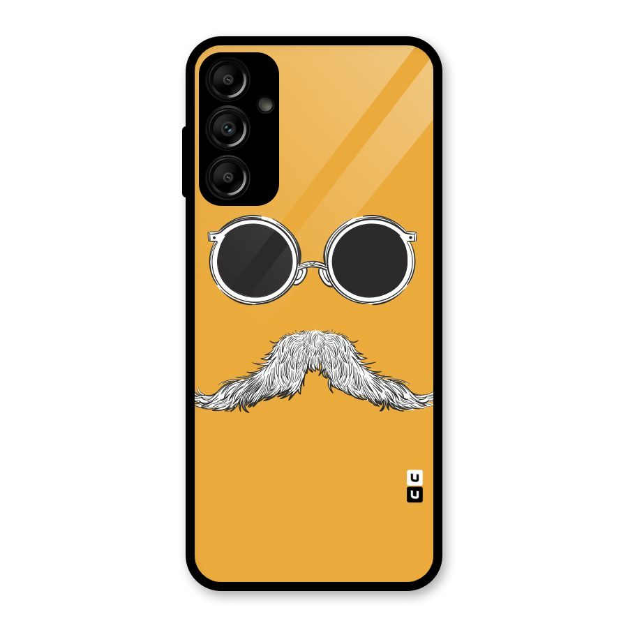 Sassy Mustache Glass Back Case for Galaxy A14 5G