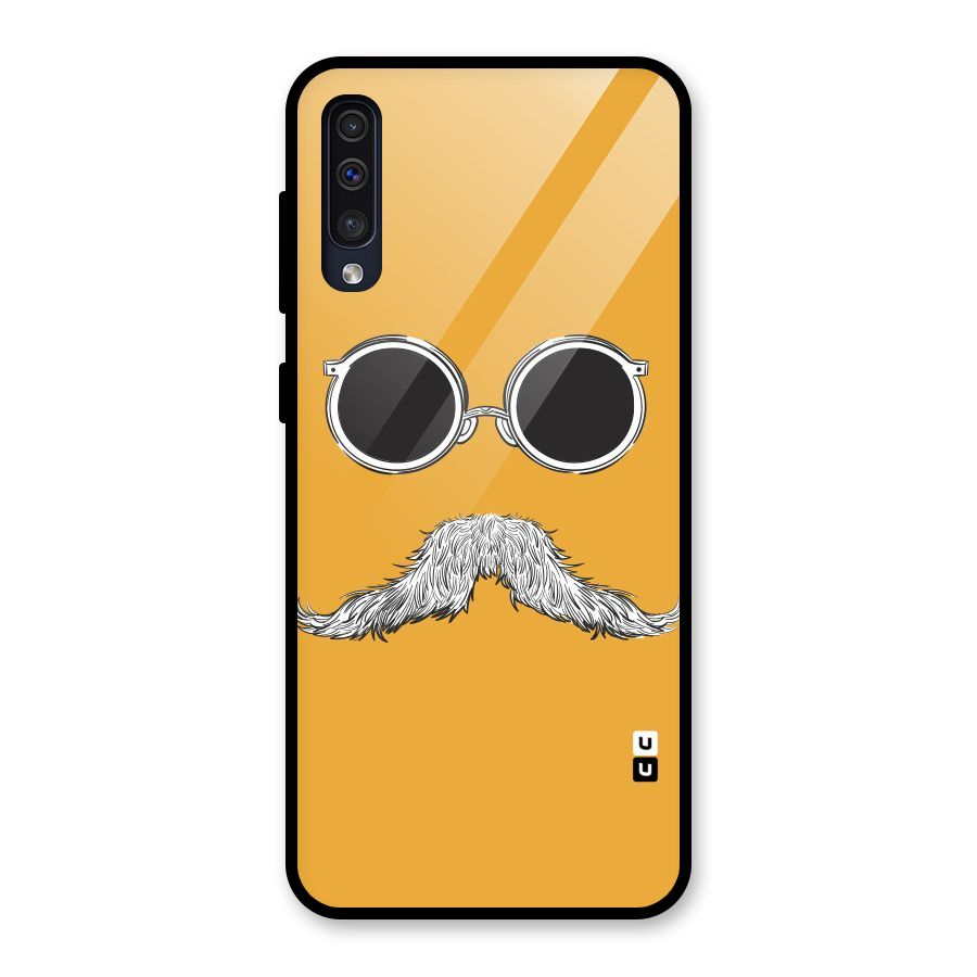 Sassy Mustache Glass Back Case for Galaxy A30s