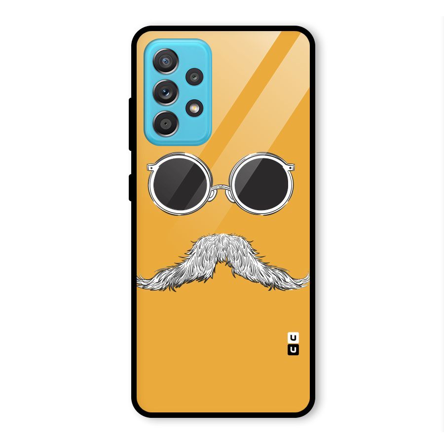 Sassy Mustache Glass Back Case for Galaxy A52