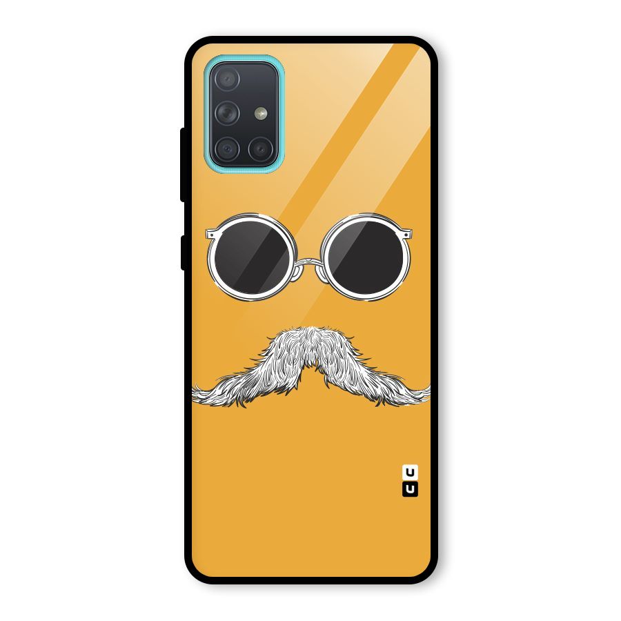 Sassy Mustache Glass Back Case for Galaxy A71