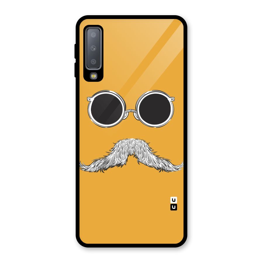 Sassy Mustache Glass Back Case for Galaxy A7 (2018)